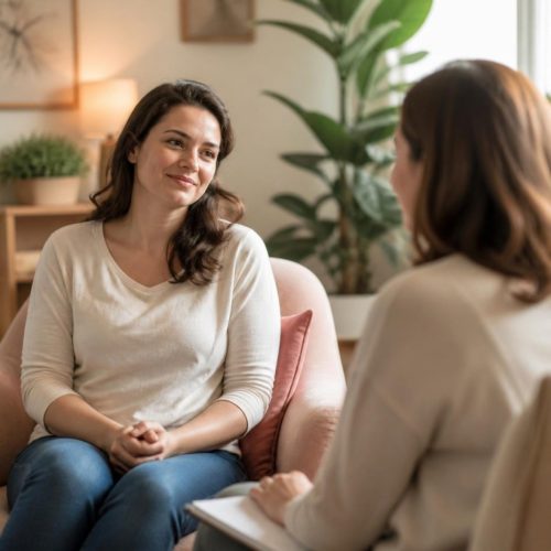 mãe encontrando apoio em terapia afirmativa da neurodiversidade